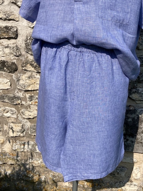 Silvio Bermuda Lin Faux uni Bleu 7:24 Bermuda lin Short lin
