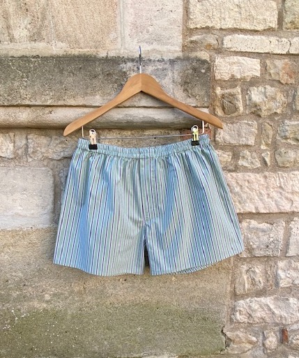 Jules caleçon vert rayé carré 1:25 Caleçon homme coton boxershort