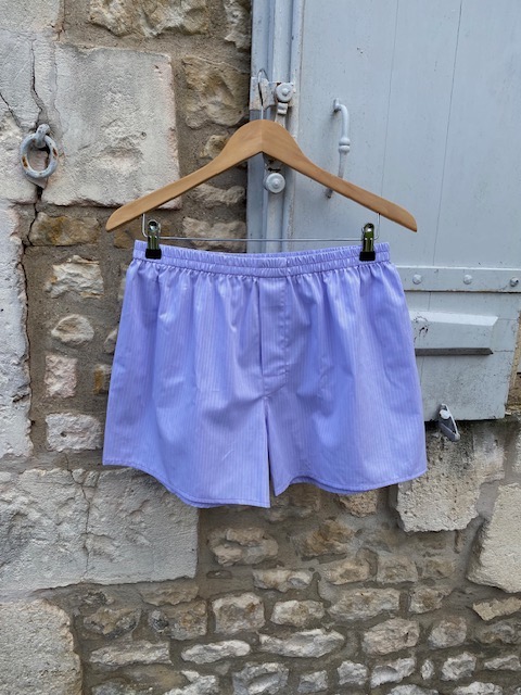 Jules popeline parme 5:25 Caleçon, boxer short en popeline de coton