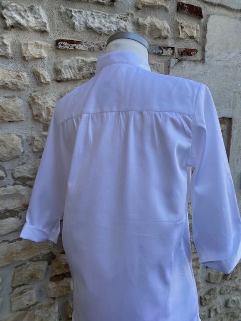 Pascaline Tunic Dos satin blanc 10:25 Tunique en satin coton dos