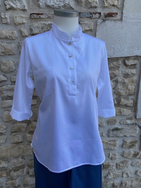 Pascaline Tunic Sat Bl Buste + 10:25 Tunique en satin de coton